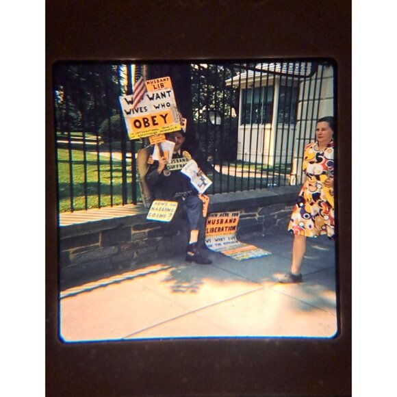 Other - Vintage Color Slide Harry Britton Husband Lib Protester June 1973 Washington DC